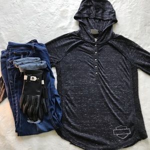 Harley Davidson long sleeve shirt winged